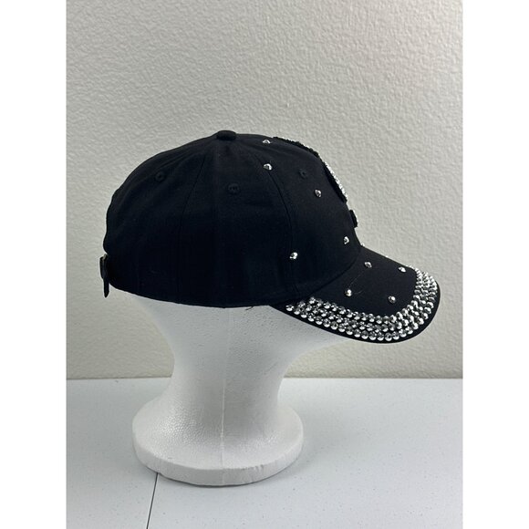 Rhinestone Fleur De Lis Baseball Cap - Sparkle & Shine Like A Disco Ball! Adjust - Picture 5 of 8